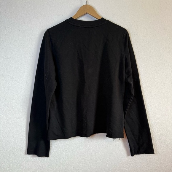 Cheap Monday Coach Block Logo Black and White Crewneck Long Sleeve Boxy Sweater - Picture 6 of 12